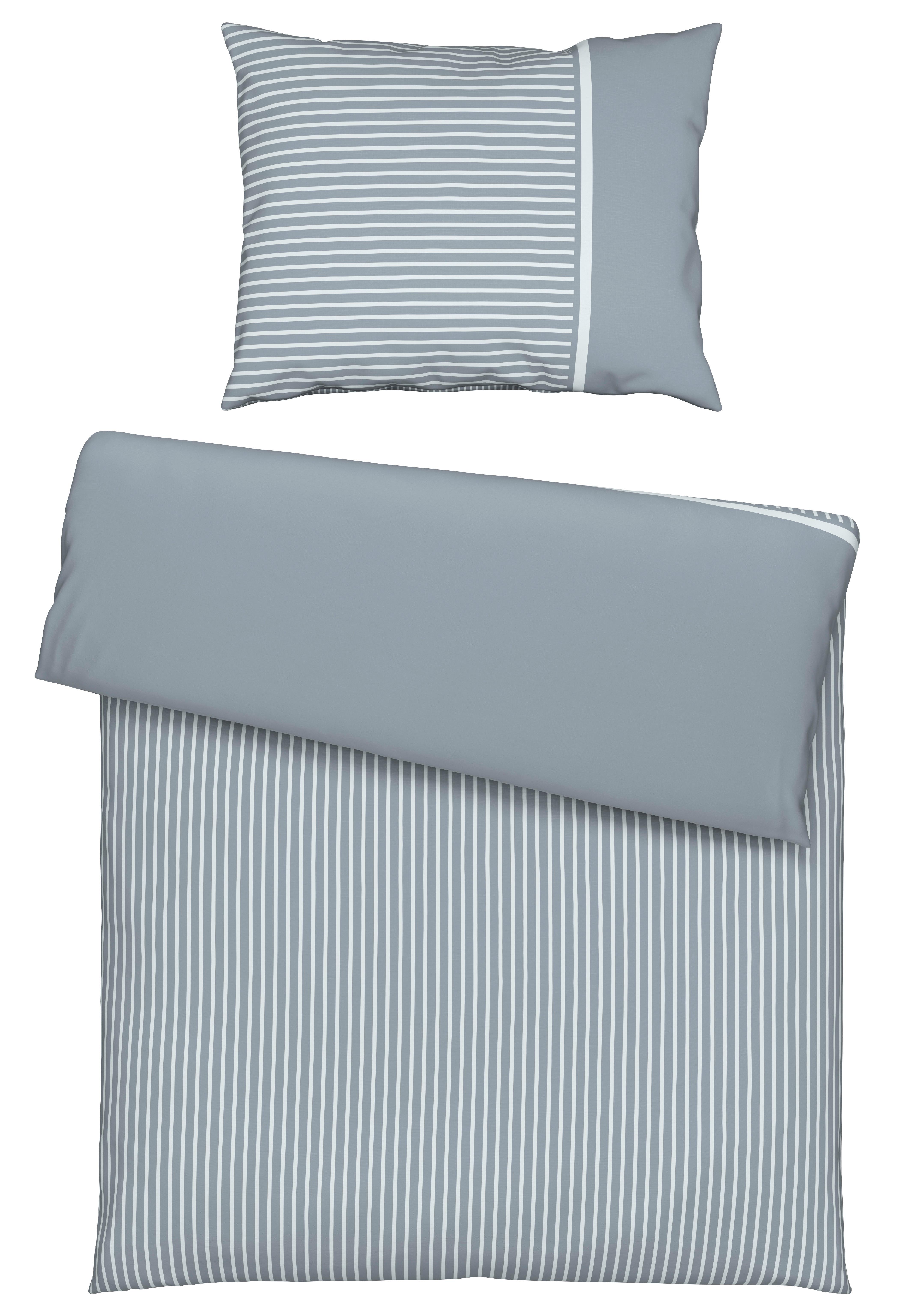 Posteljnina Johannes, Sivomodra, 60/80, 140/200 - sivomodra, Konvencionalno, tekstil (140/200cm) - Mömax