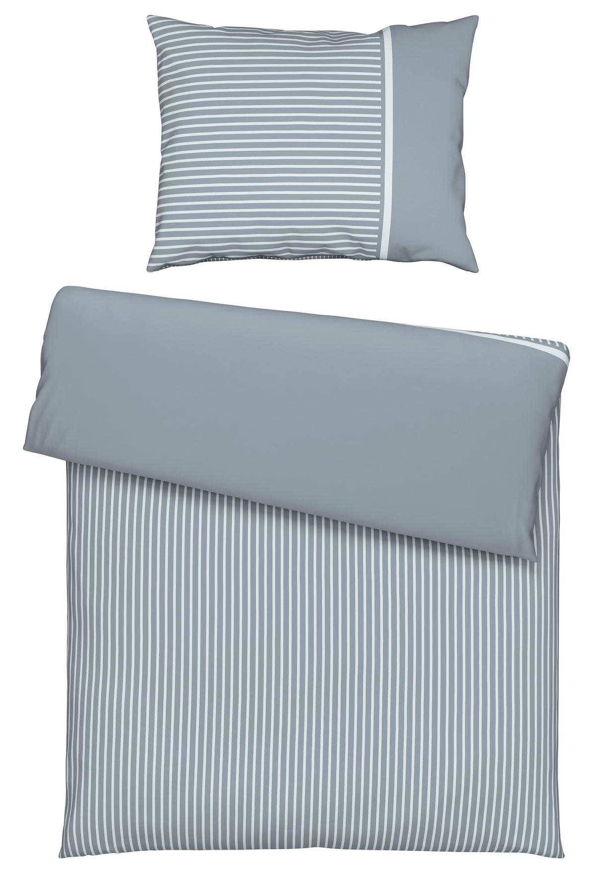 Posteljnina Johannes, Sivomodra, 60/80, 140/200 - sivomodra, Konvencionalno, tekstil (140/200cm) - Mömax