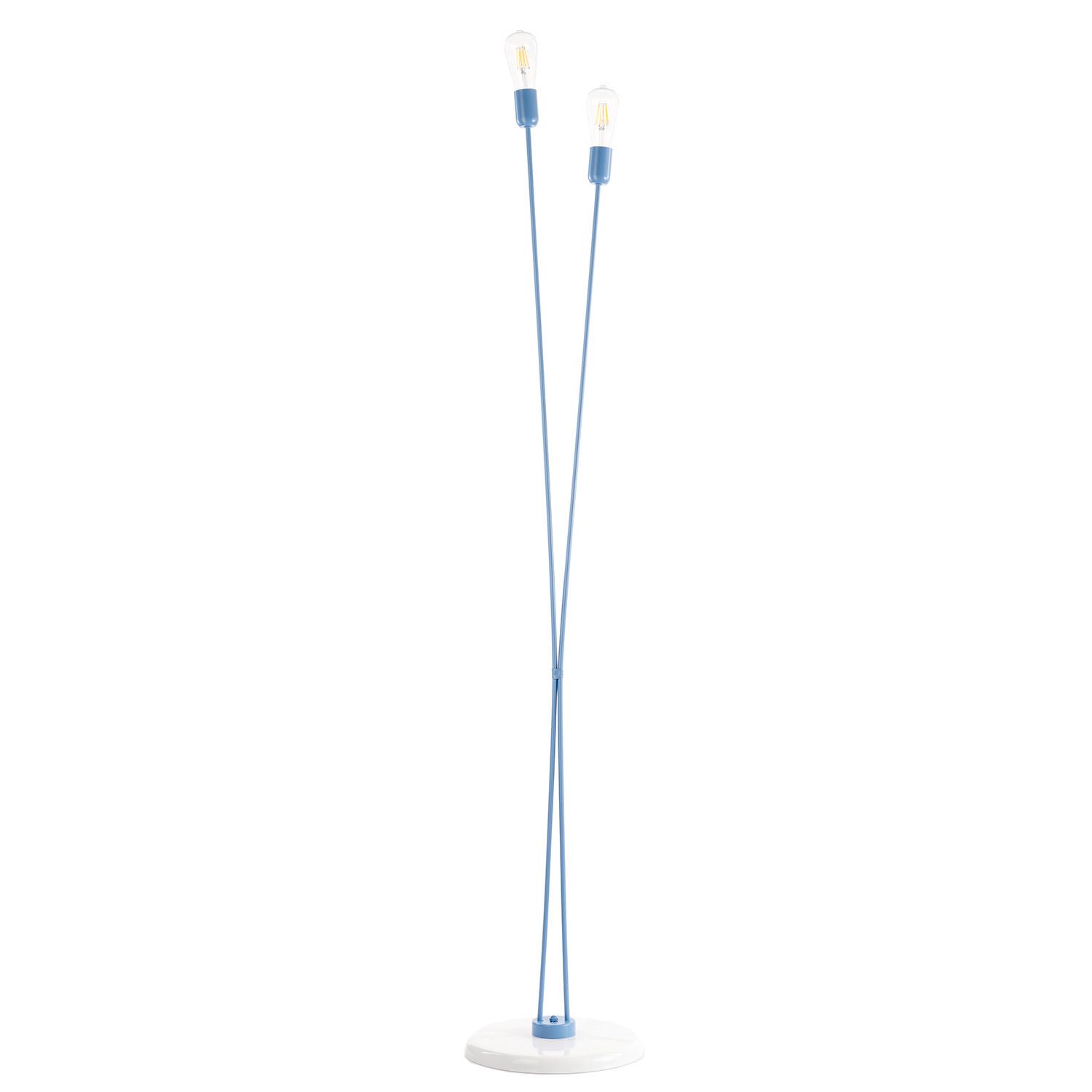 Stehleuchte Stick Blau max. 22 Watt - Blau, Basics, Metall (32/182cm)