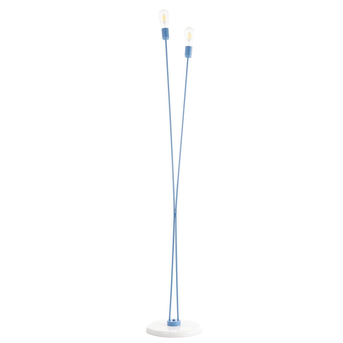 Stehleuchte Stick Blau max. 22 Watt - Blau, Basics, Metall (32/182cm)
