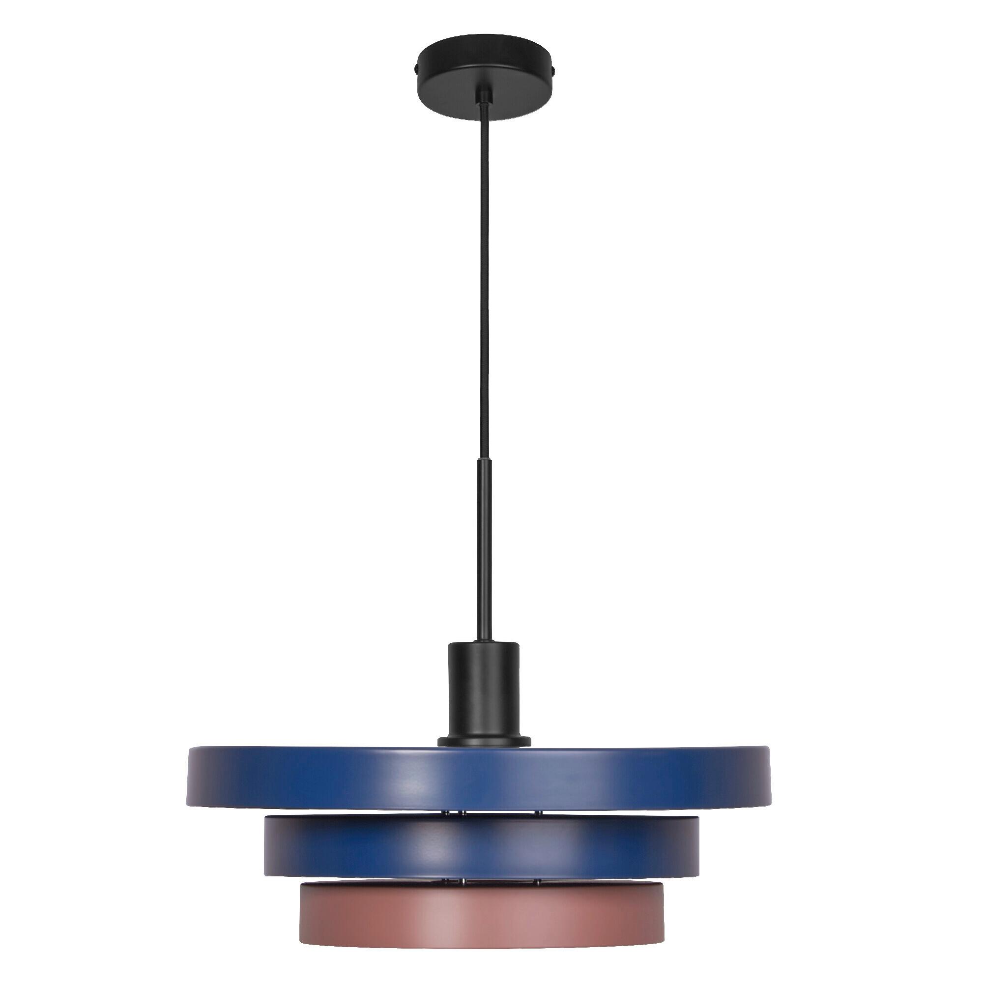 LAMPA WISZĄCA DECOR LAYERS PENDANT E27 BL - różowy/niebieski, Basics, metal (40/136cm) - Osram