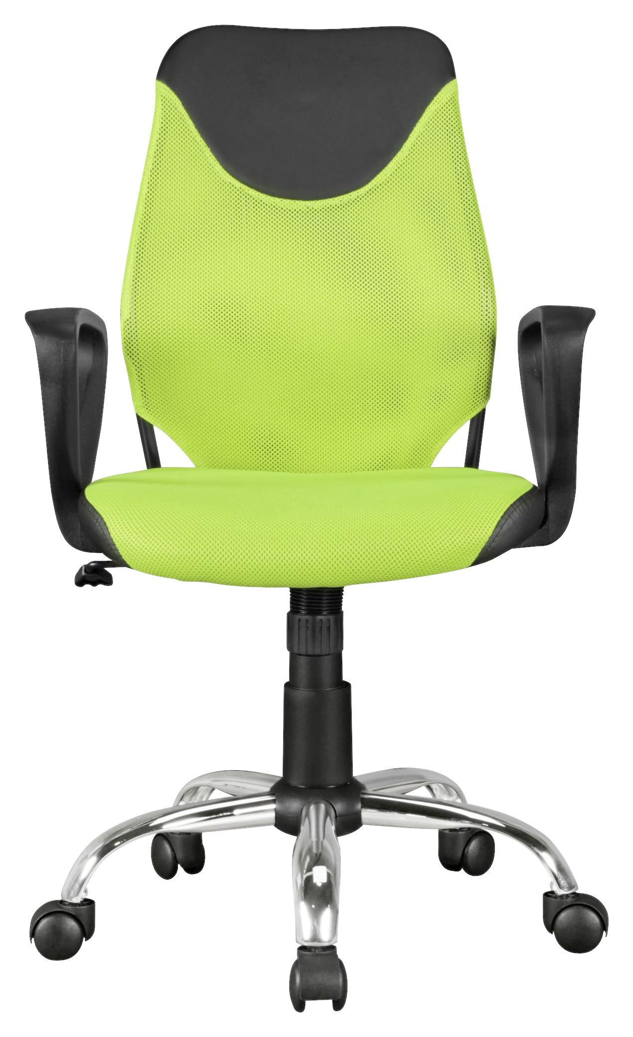 Jugenddrehstuhl Kika ca. 60x105 cm Grün - Chromfarben/Limette, MODERN, Kunststoff/Metall (60/105/60cm) - MID.YOU