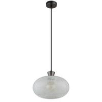 Viseća Svjetiljka Brokana - crni krom/prozirno, Design, staklo/metal (30/120cm) - Globo