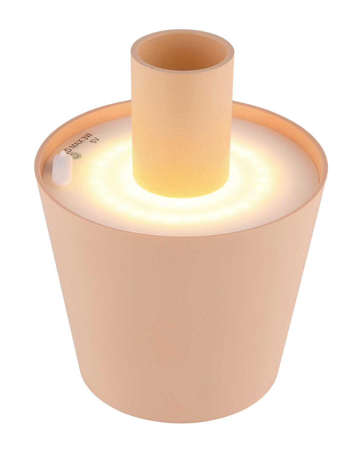 Akku-Tischleuchte Vannie Rosa max. 3 Watt - Rosa, Trend, Kunststoff/Metall (10,6/13cm) - Globo