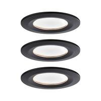 Deckenleuchte Nova max. 6,5 Watt, 3-teilig - Schwarz, Basics, Metall (7,8cm) - Paulmann