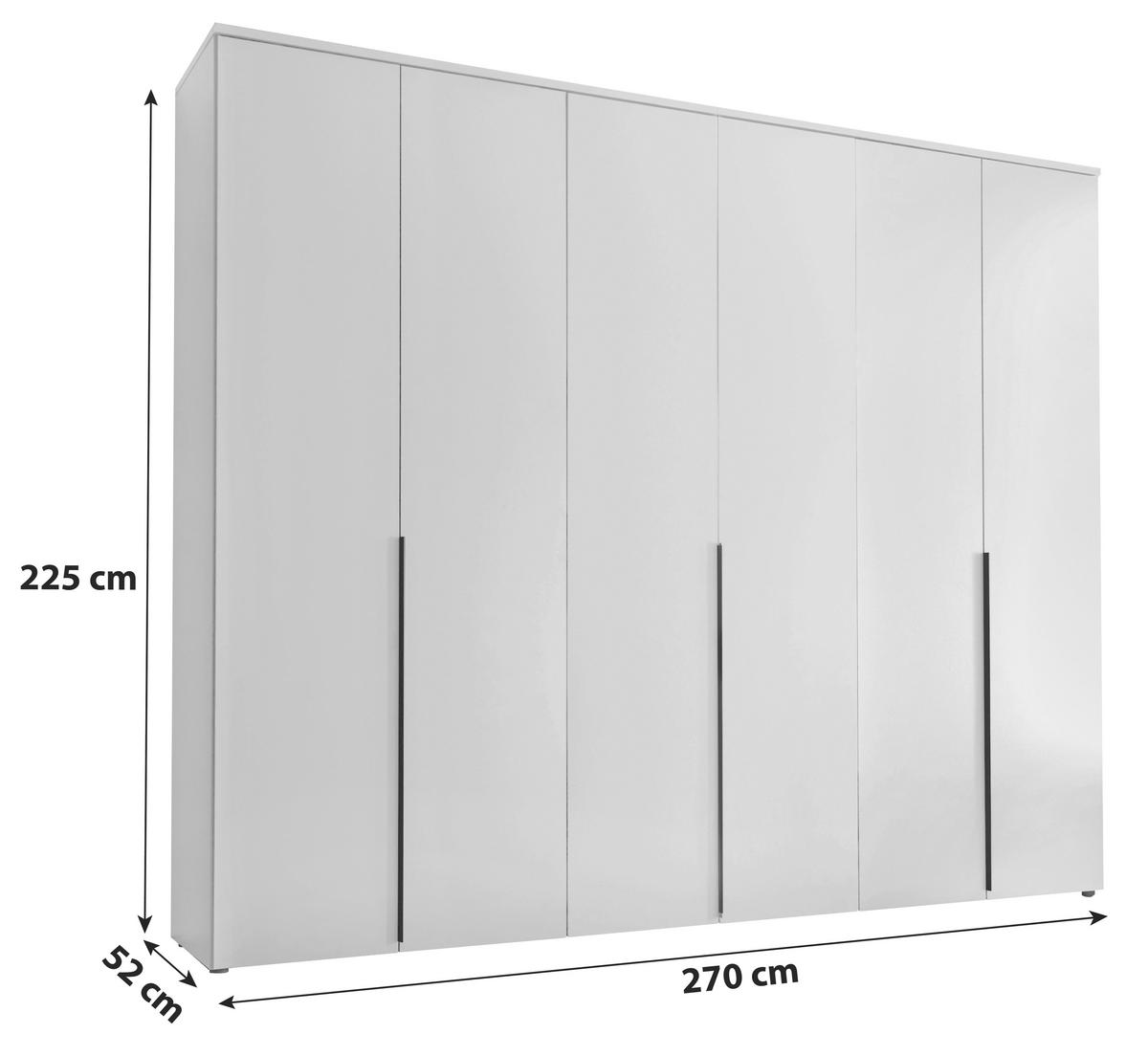 SZAFA UCHYLNA KEVO - czarny/kolor grafitowy, Modern, materiał drewnopochodny/tworzywo sztuczne (270/225/52cm) - MID.YOU