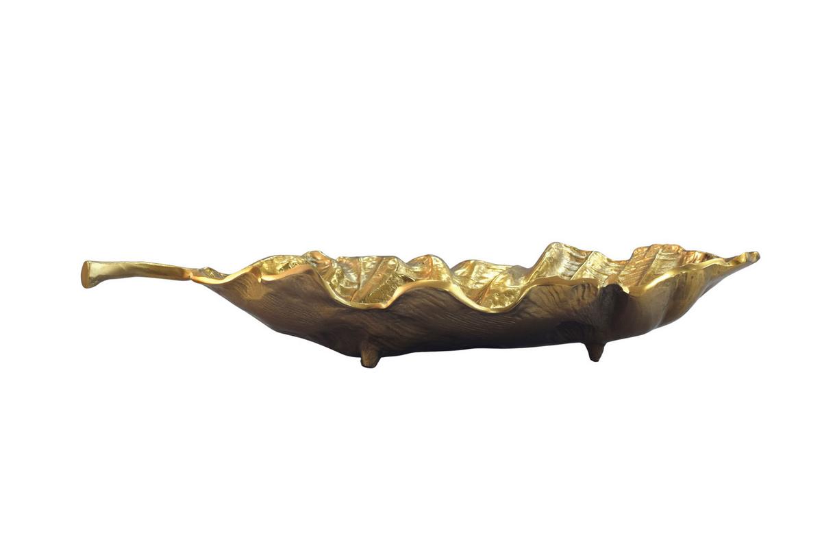 Dekoschale Wl7.686 - Goldfarben, Design, Metall (67/27/11cm) - Livetastic