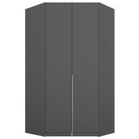 Kutni Ormar Za Odjeću Alabama - siva/boje aluminija, Moderno, drvni materijal (117/229/117cm) - Modern Living