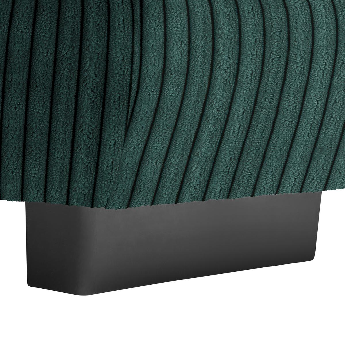 Wohnlandschaft Vivo Dunkelgrün - Dunkelgrün/Schwarz, MODERN, Kunststoff/Textil (317/63/179cm) - Based