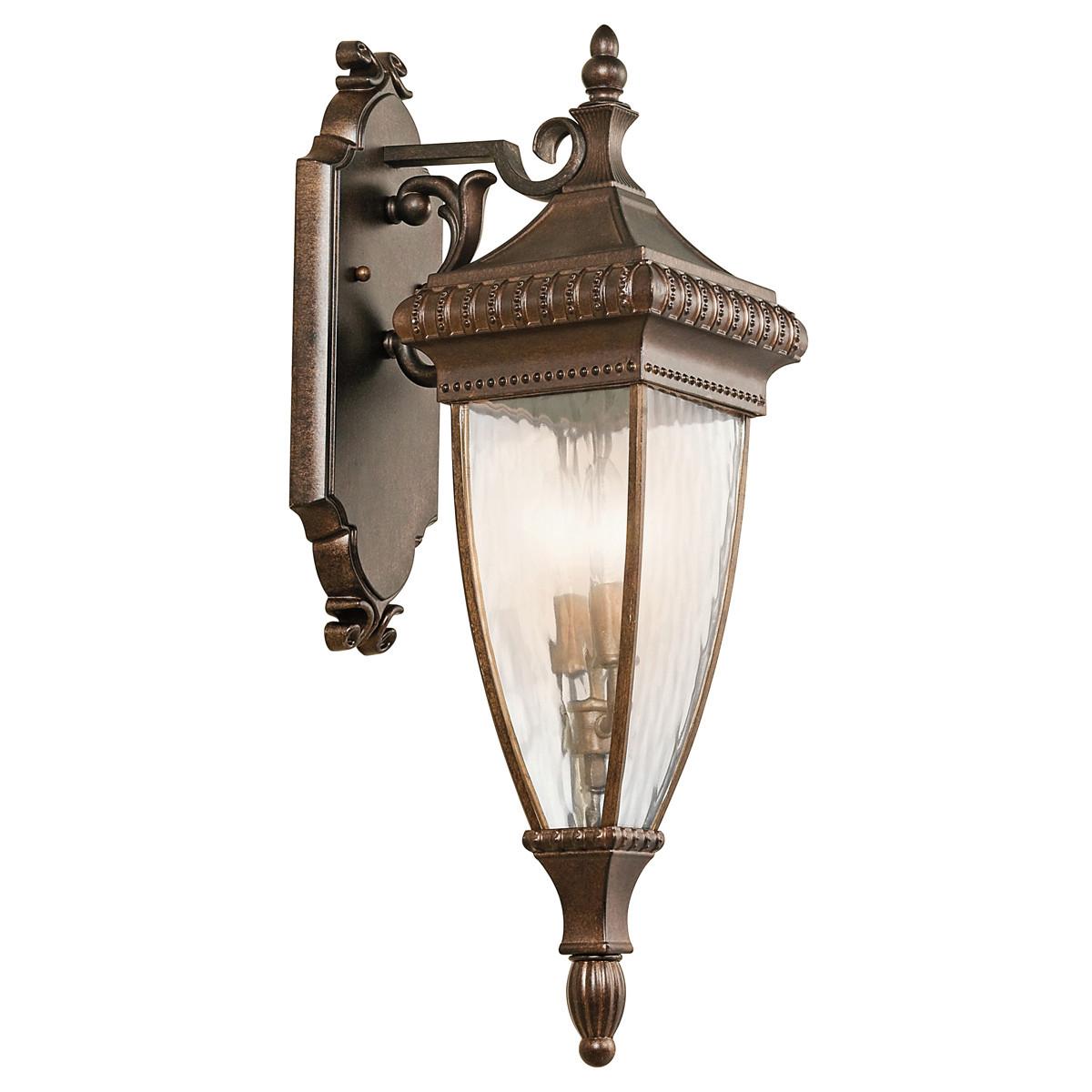 Kültéri Falilámpa Kl-Venetian2-M - bronzszínű, Konventionell, üveg/fém (18.4/26,7/64,1cm) - Elstead Lighting