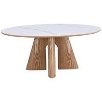 Jedilna Miza Otis, Barva Hrasta, Bela, 160x90 - barve hrasta/bela, Moderno, kamen/leseni material (160/90/75cm) - Livetastic