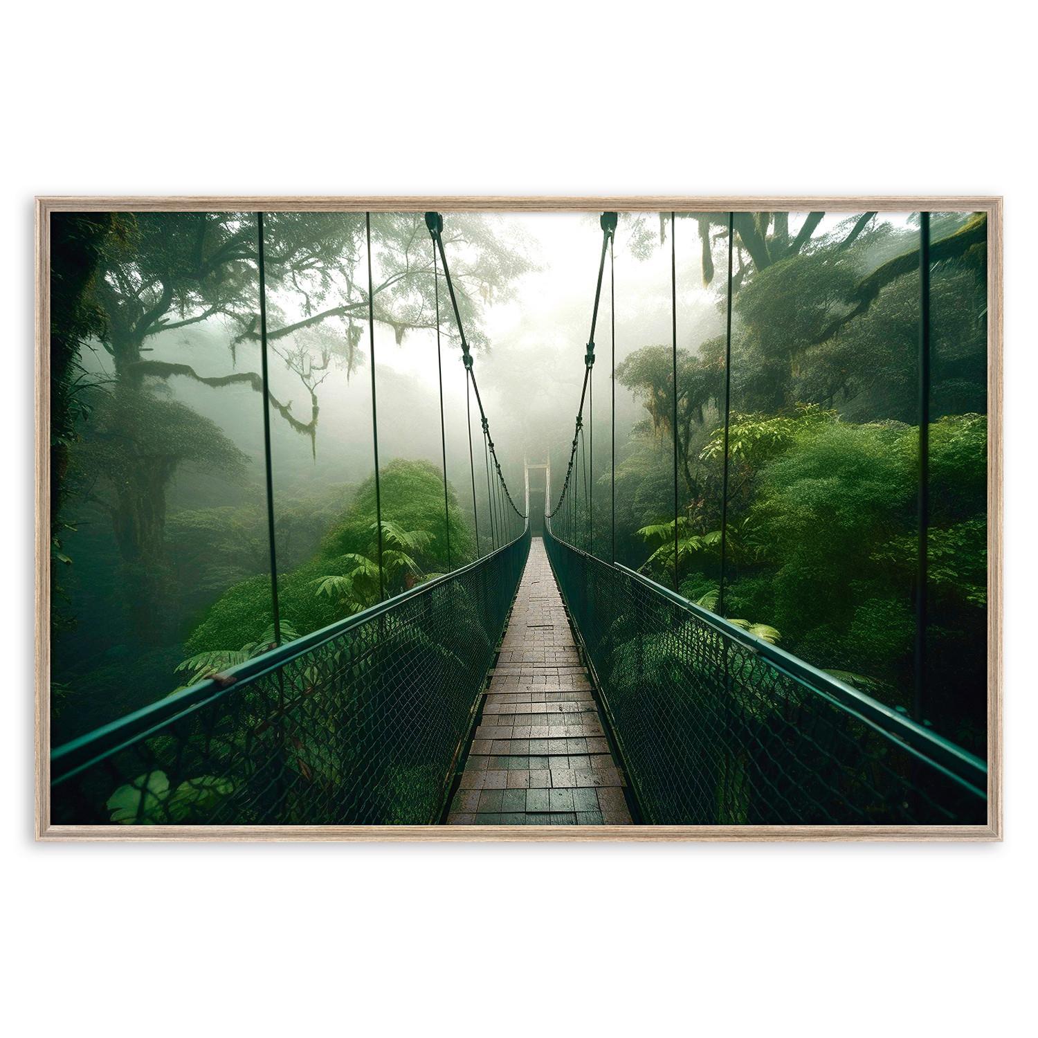 Slika Manolo - barve hrasta/večbarvno, papir/leseni material (60/90cm) - Modern Living