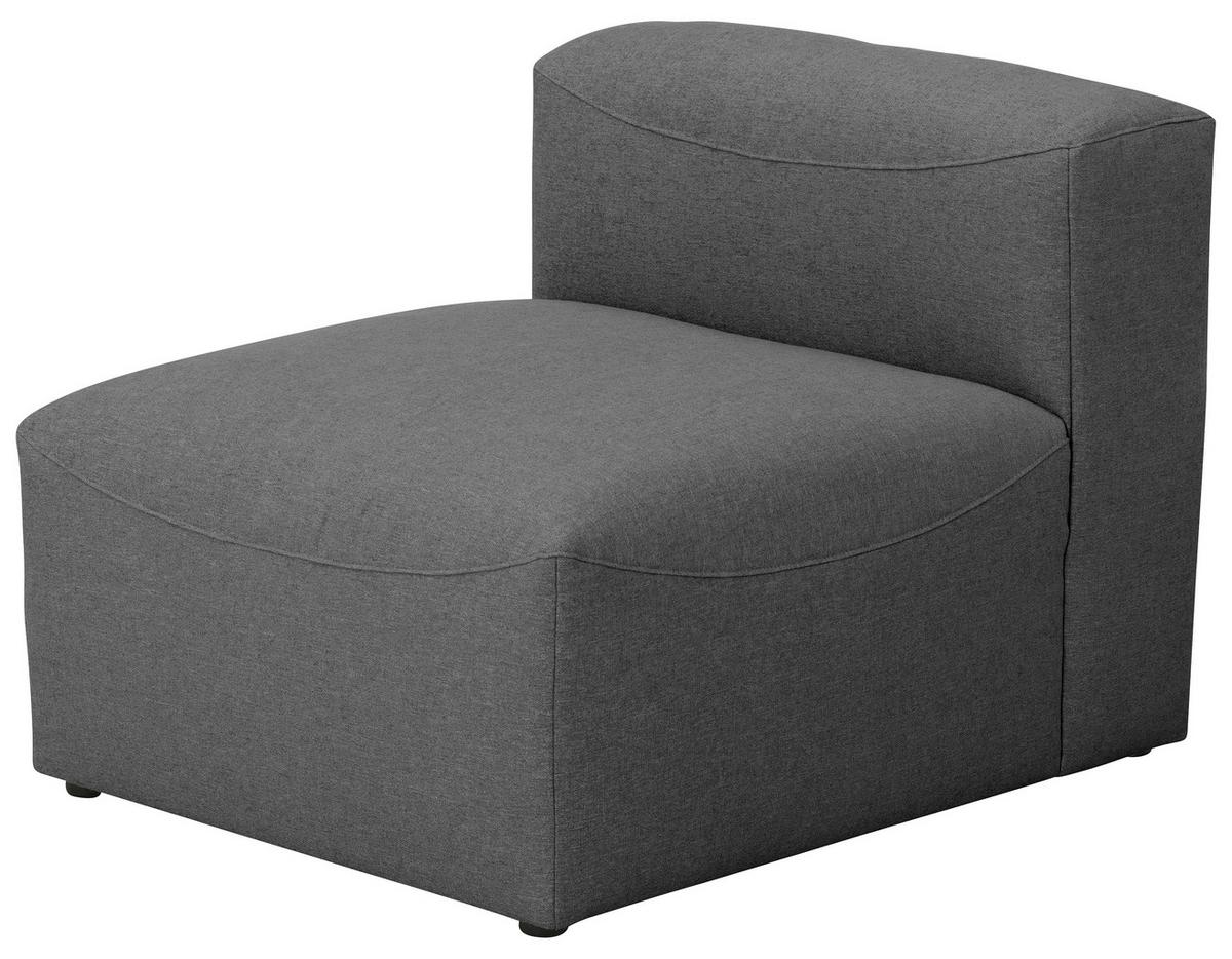 SOFAELEMENT LENA - Anthrazit/Schwarz, Design, Kunststoff/Textil (75/73/100cm) - Max Winzer