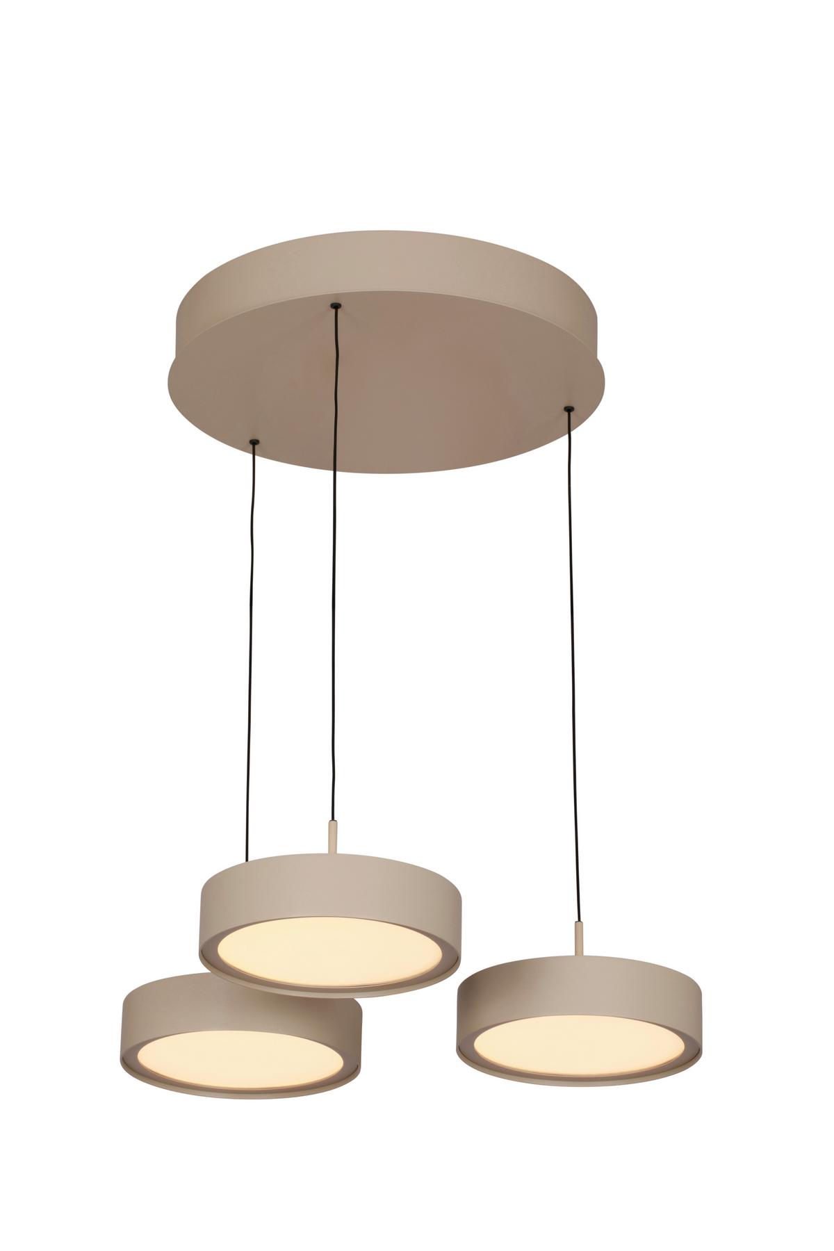 LAMPA WISZĄCA LED BELLEVUE *DK* - kolor piaskowy, Design, metal (46.5/180cm) - Dieter Knoll