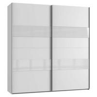 Omara Z Drsnimi Vrati Altona, Bela, Steklo - bela, Konvencionalno, kovina/leseni material (135/200/64cm) - Mömax