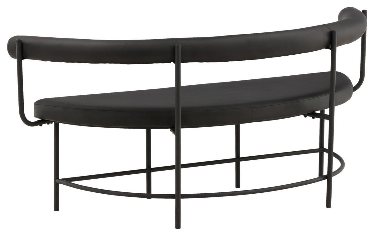 SITZBANK STALLHAGEN - Schwarz, Design, Textil/Metall (165/75/51cm) - Livetastic