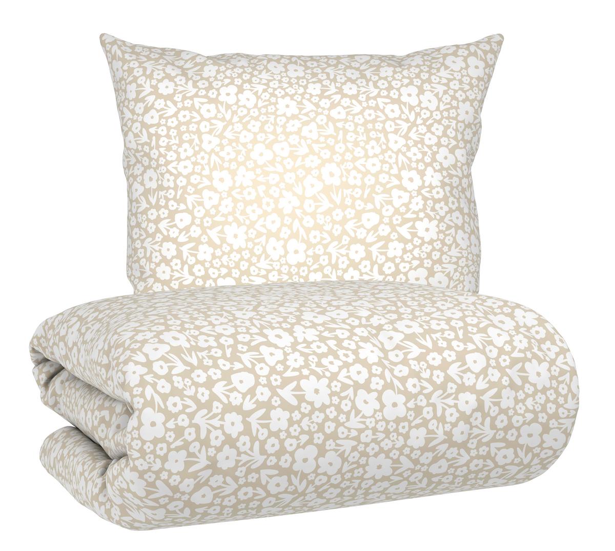 Bettwäsche Millefleur Beige ca. 135x200cm - Beige, MODERN, Textil (135/200cm) - Mömax