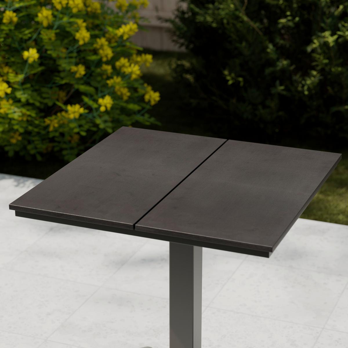 Masă Florian 1 - negru, Basics, plastic/metal (66/66/72cm) - Mömax