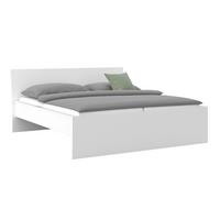 Bett Unit 180 Weiß ca. 180x200cm - Weiß, KONVENTIONELL, Holzwerkstoff (180/200cm) - Based