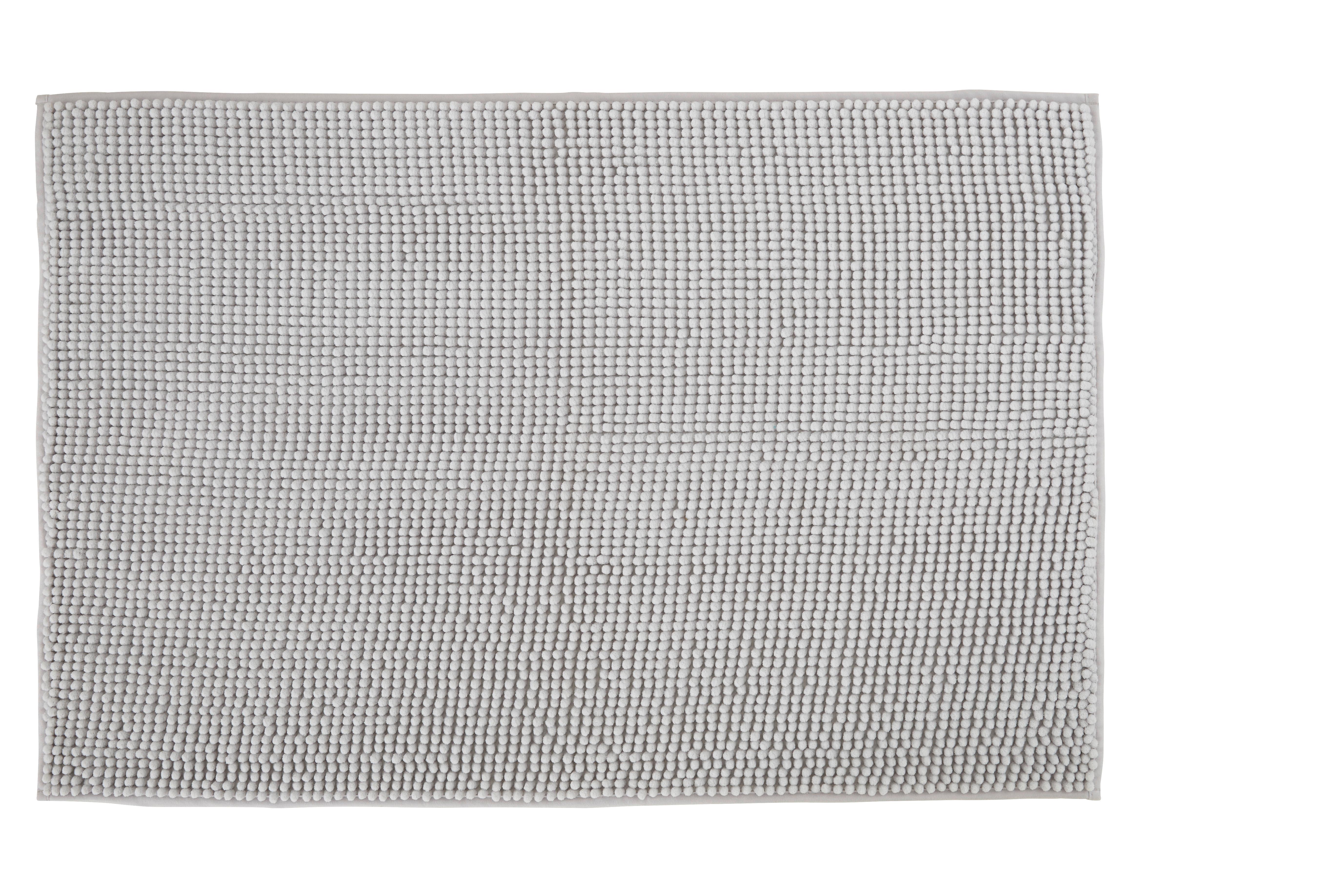 Badematte Nelly in Silber ca. 60x90cm - Silberfarben, Textil (60/90cm) - Modern Living