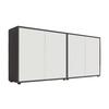 Sideboard Mailand Set 2 Anthrazit/Weiß - Anthrazit/Schwarz, MODERN, Holzwerkstoff/Kunststoff (158/73/33cm) - MID.YOU