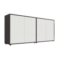 Sideboard Mailand Set 2 Anthrazit/Weiß - Anthrazit/Schwarz, MODERN, Holzwerkstoff/Kunststoff (158/73/33cm) - MID.YOU
