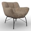 RELAXFÅTÖLJ ROBIN - brun/svart, Modern, metall/textil (72/78/81cm) - Bessagi Home
