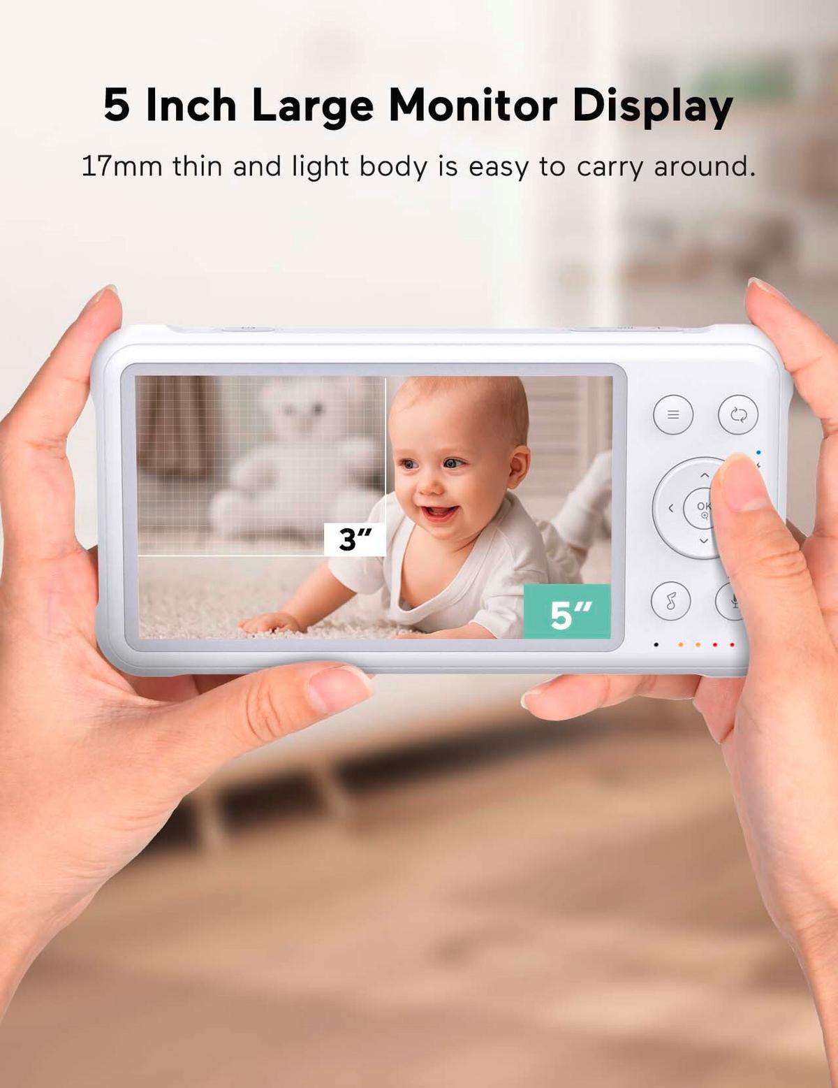 ELEKTRONICZNA NIANIA MOMCOZY VIDEO-BABYPHONE - Basics (17,7/10,9cm) - Momcozy