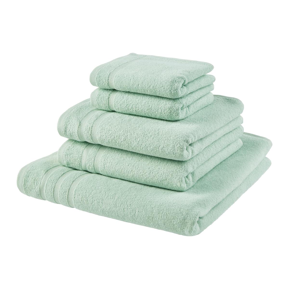 Set prosoape din frotir Romana - verde deschis, Konventionell, textil (30/50cm)