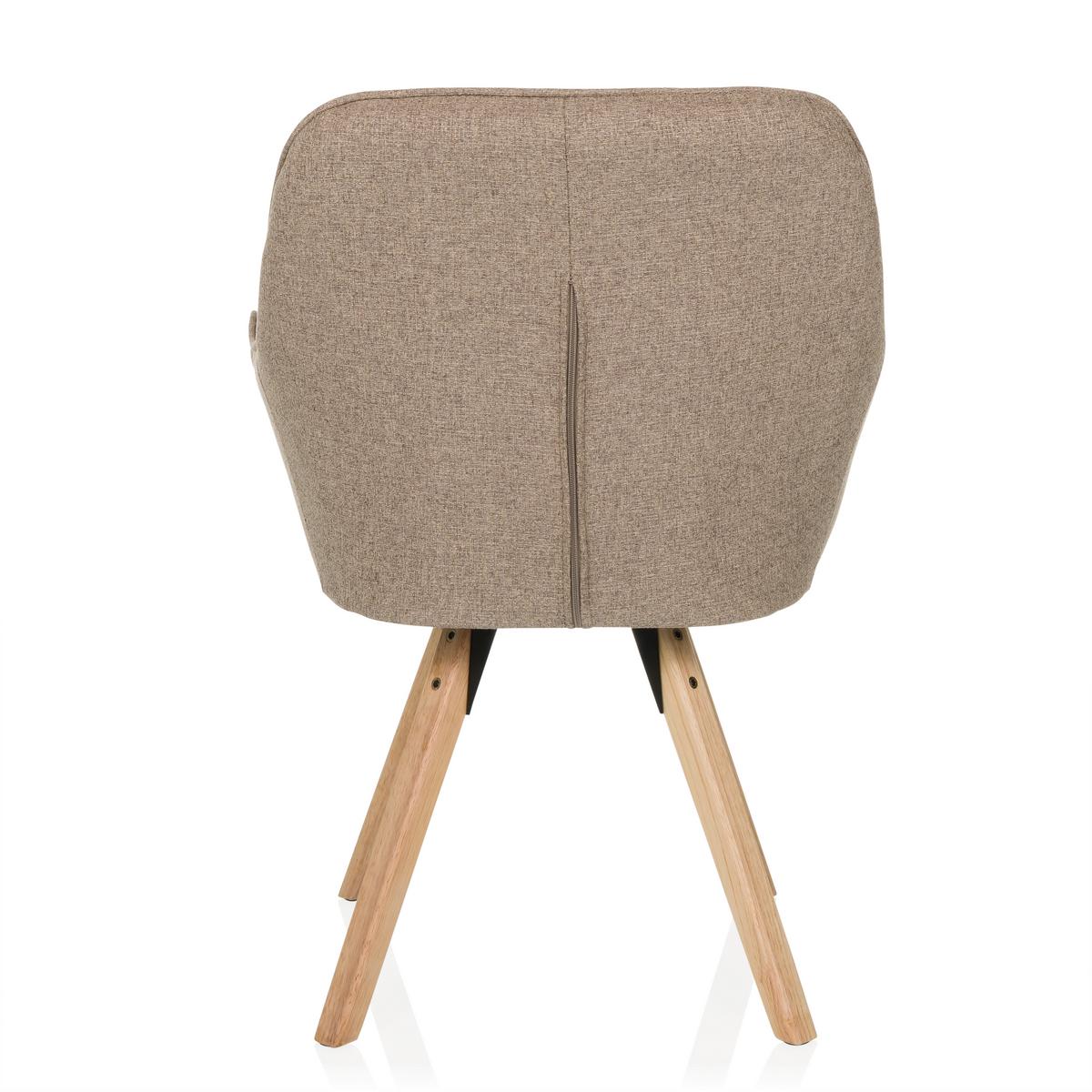 Naslanjač Scandi Soft, Bež - barve bukve/bež, Moderno, tekstil/les (56/84/62cm) - MID.YOU