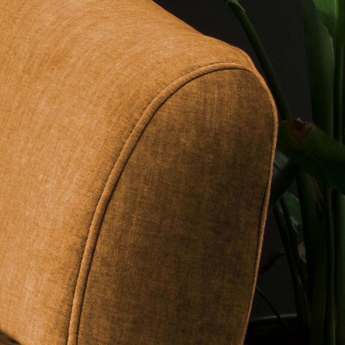 2,5-Sitzer-Sofa Baggio Gelb Velours - Gelb/Buchefarben, MODERN, Holz/Textil (196/94/103cm) - Livetastic