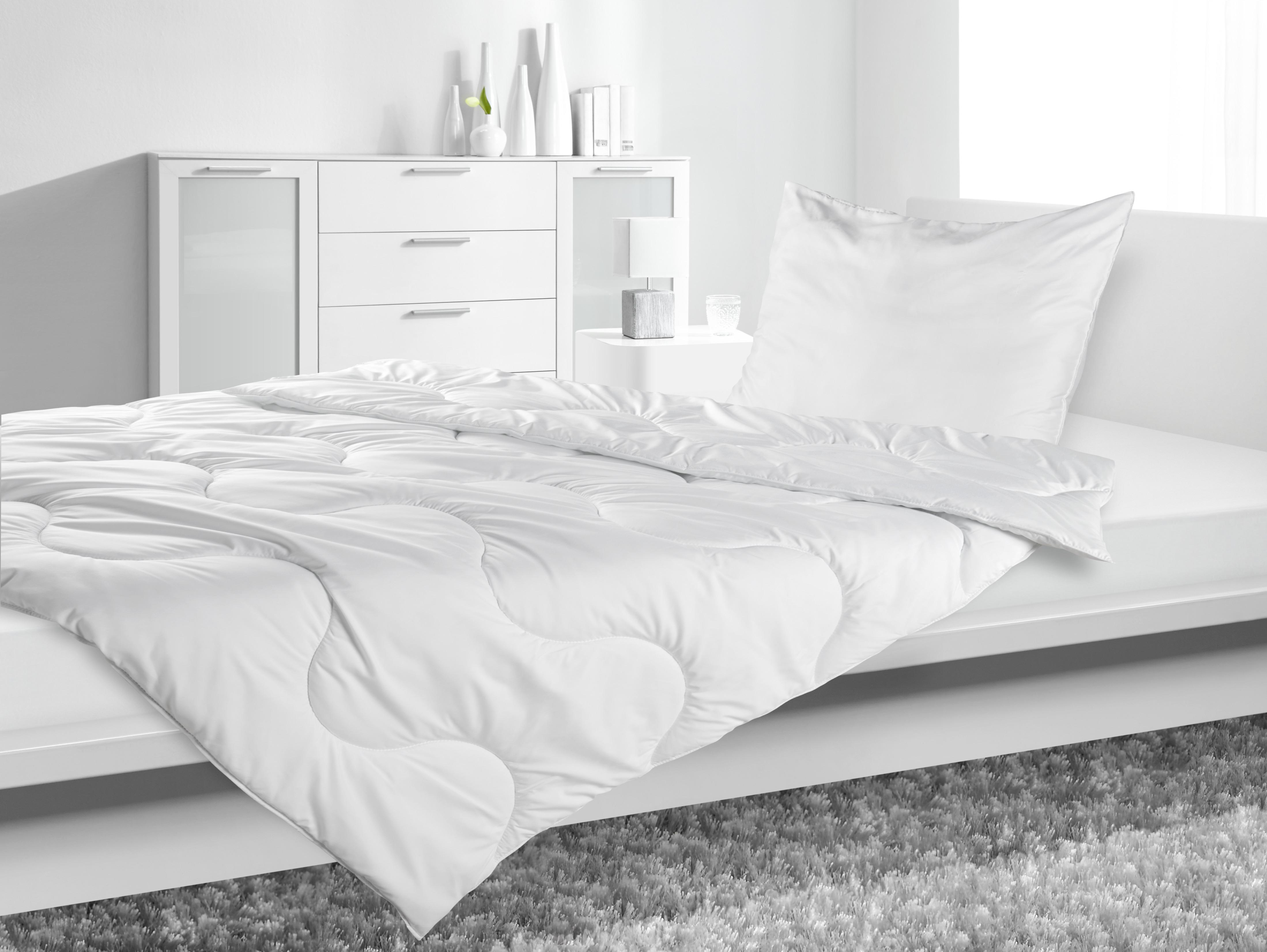 Ganzjahrebett Zilly Übergröße XXL ca. 155x220cm - Weiß, Textil (155/220cm) - Nadana