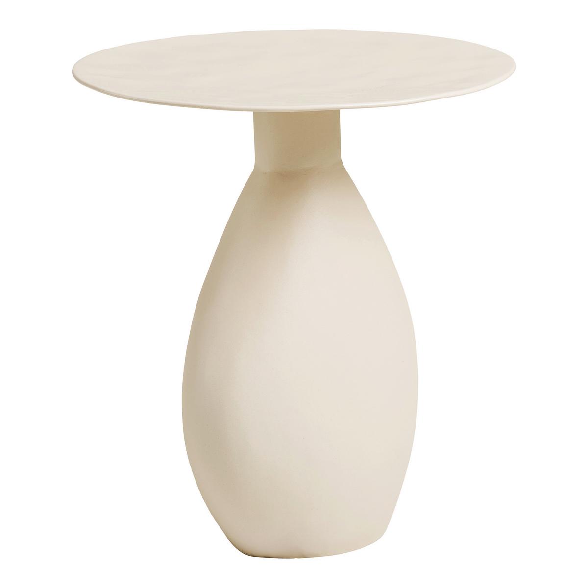 Beistelltisch Calais Creme ca. 36x36x40 cm - Creme, Design, Metall (36/36/40cm) - MID.YOU