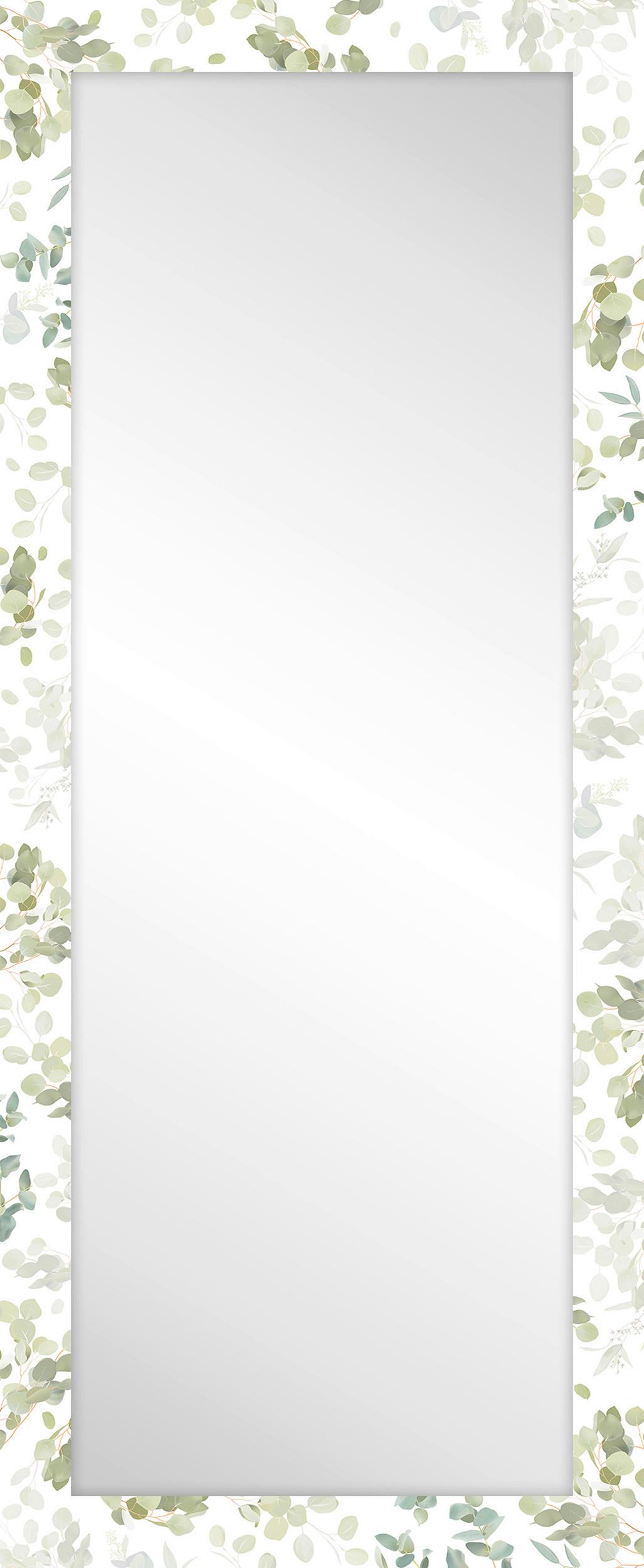 Spiegel Mediterraneo Grün/Weiß ca. 71x172cm - Weiß/Grün, MODERN, Glas/Holzwerkstoff (71/172/3cm) - Mömax