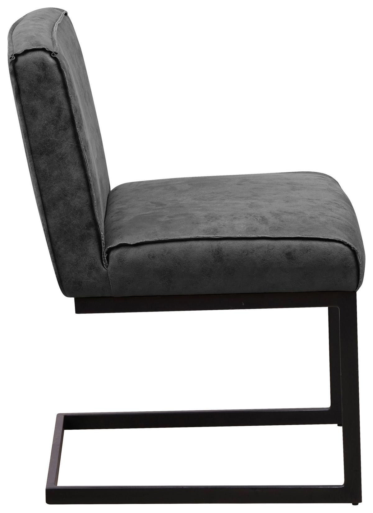 SCHWINGSTUHL-SET BENJI - Anthrazit, KONVENTIONELL, Textil/Metall (53/81/61cm) - MID.YOU