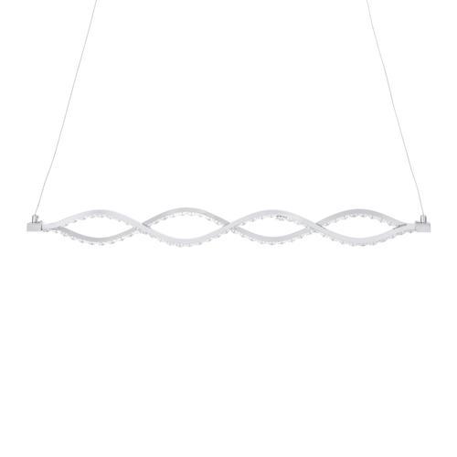 LED-Hängeleuchte Kristi max. 18 Watt - Silberfarben, ROMANTIK / LANDHAUS, Kunststoff/Metall (76cm) - Premium Living