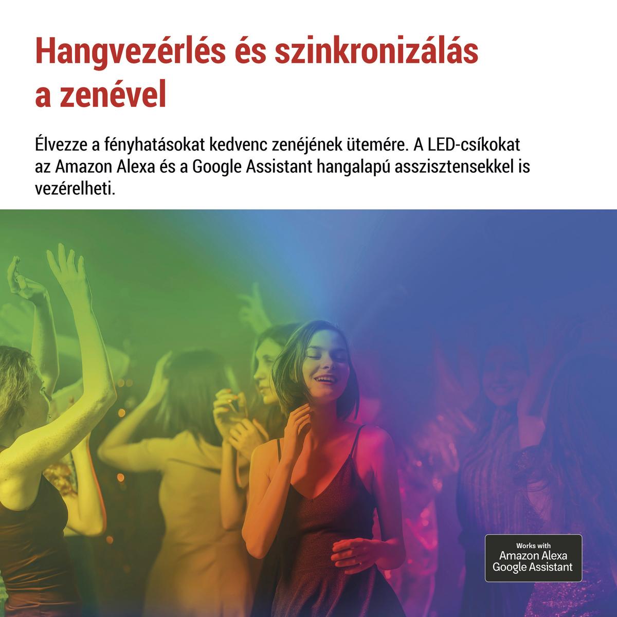 Rugalmas Led Szalag Gosmart Kb. 3m - többszínű, Basics, műanyag (300cm)