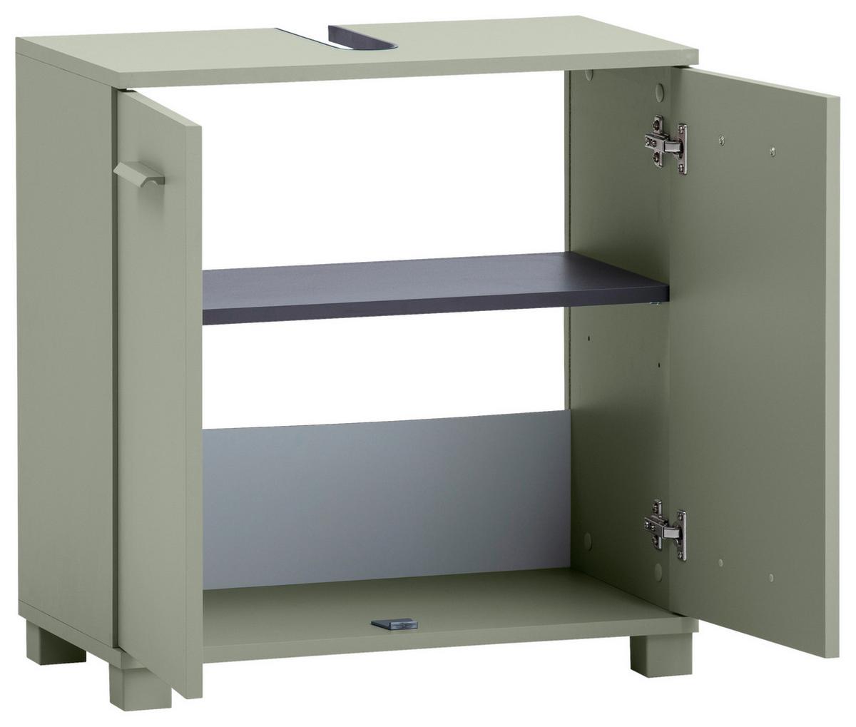 Waschbeckenunterschrank Mono Grün - Grün, MODERN, Holzwerkstoff/Kunststoff (59,8/62,4/32,6cm) - MID.YOU