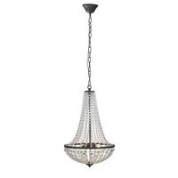 Kronleuchter Gränsö max. 40 Watt - Klar/Schwarz, Basics, Glas/Metall (40/40/64cm) - Markslöjd