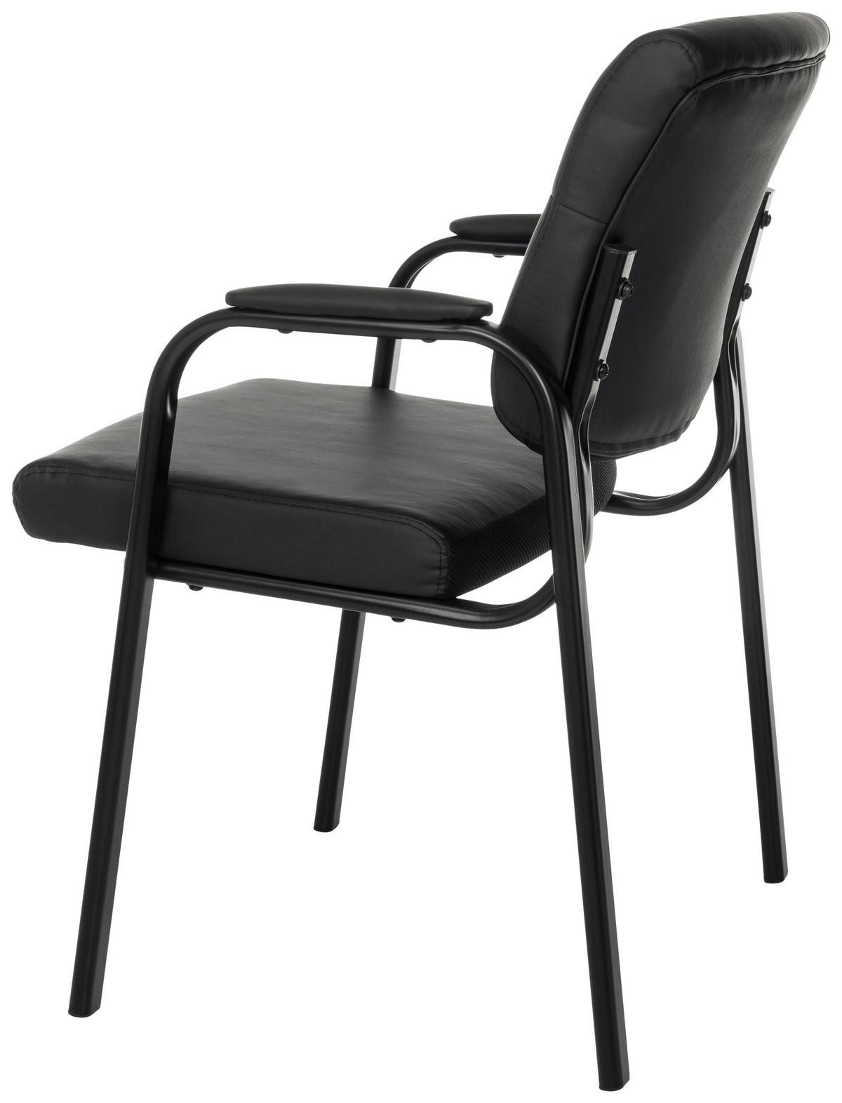 Konferenčni Stol Advie V Pu, Črna - črna, Moderno, kovina/usnje (60/85/64cm) - MID.YOU