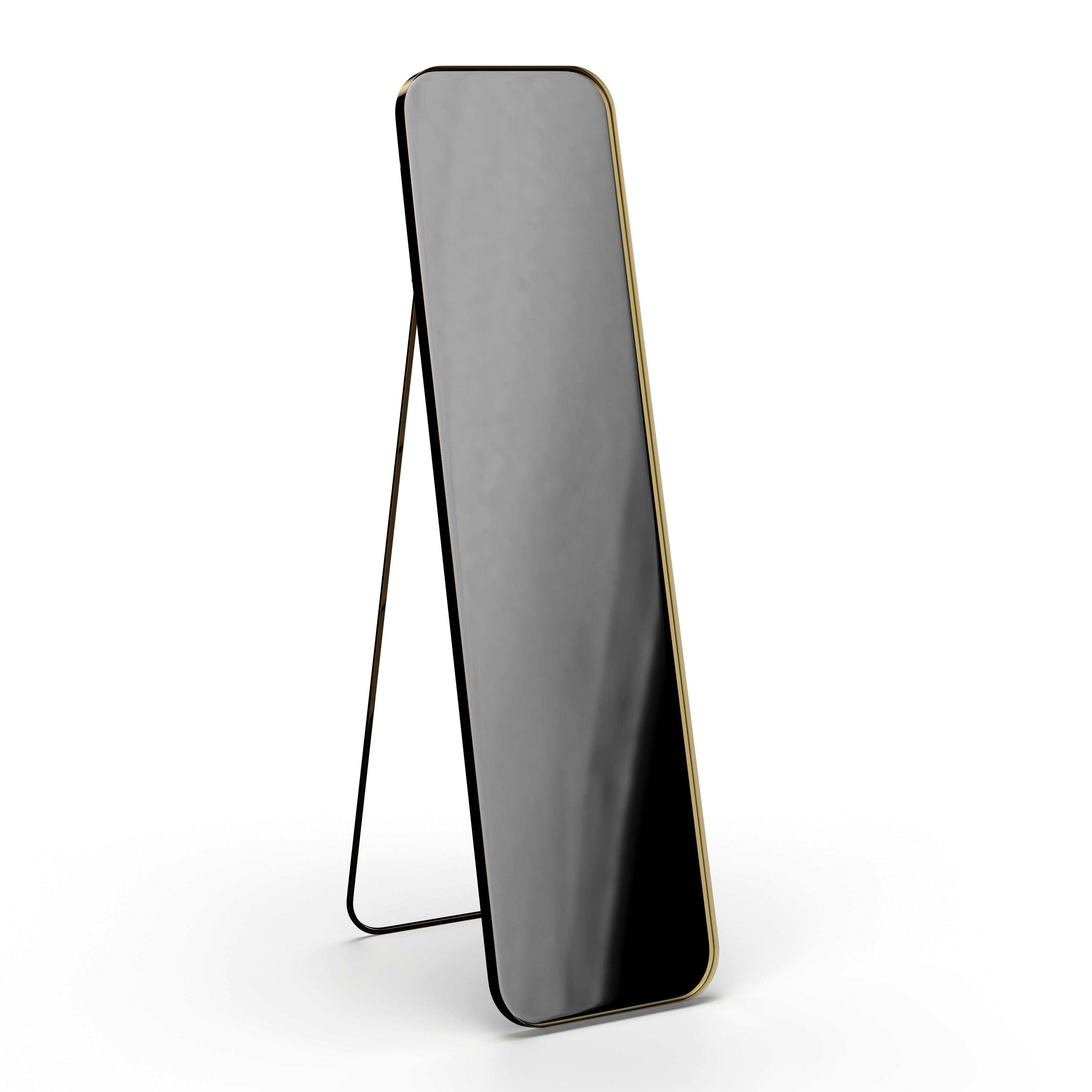 Spiegel Liv Gold ca. 41x154x68,5 cm - Goldfarben, MODERN, Glas/Metall (41/154/68,5cm) - Bessagi Home