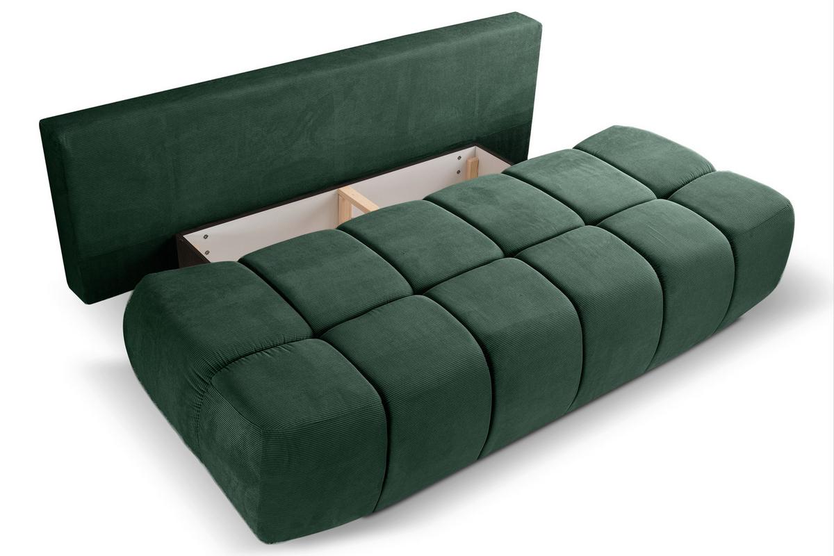 Schlafsofa Lauder Smaragdgrün - Smaragdgrün/Schwarz, Basics, Holz/Kunststoff (207/93/105cm) - MID.YOU