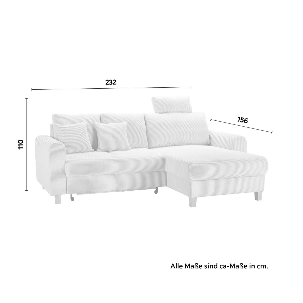 Colţar LILLE - bej, Modern, textil (232/110/156cm) - Best Price