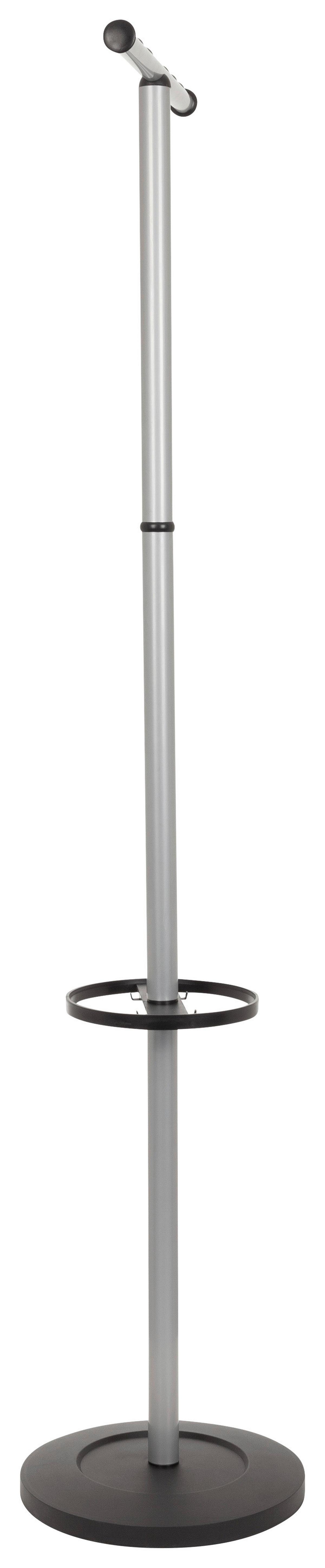 Garderobni Obešalnik Space I, Črna, Srebrna - srebrne barve/črna, Moderno, kamen/kovina (49/172/35cm) - MID.YOU