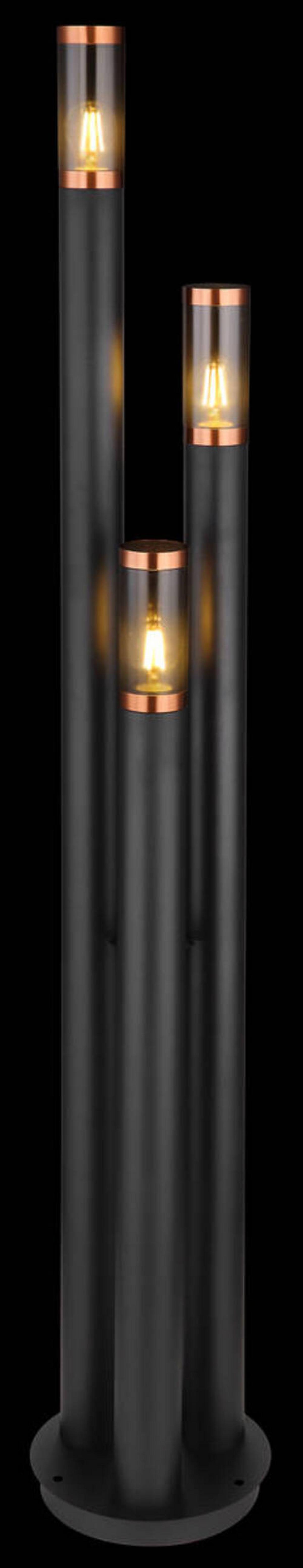 Zunanja Svetilka Boston, 23 W - siva/črna, Design, kovina/umetna masa (28/170cm) - Globo