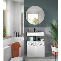 Kopalnica Prisma, Bela, 2-Delna - Moderno (60cm) - MID.YOU