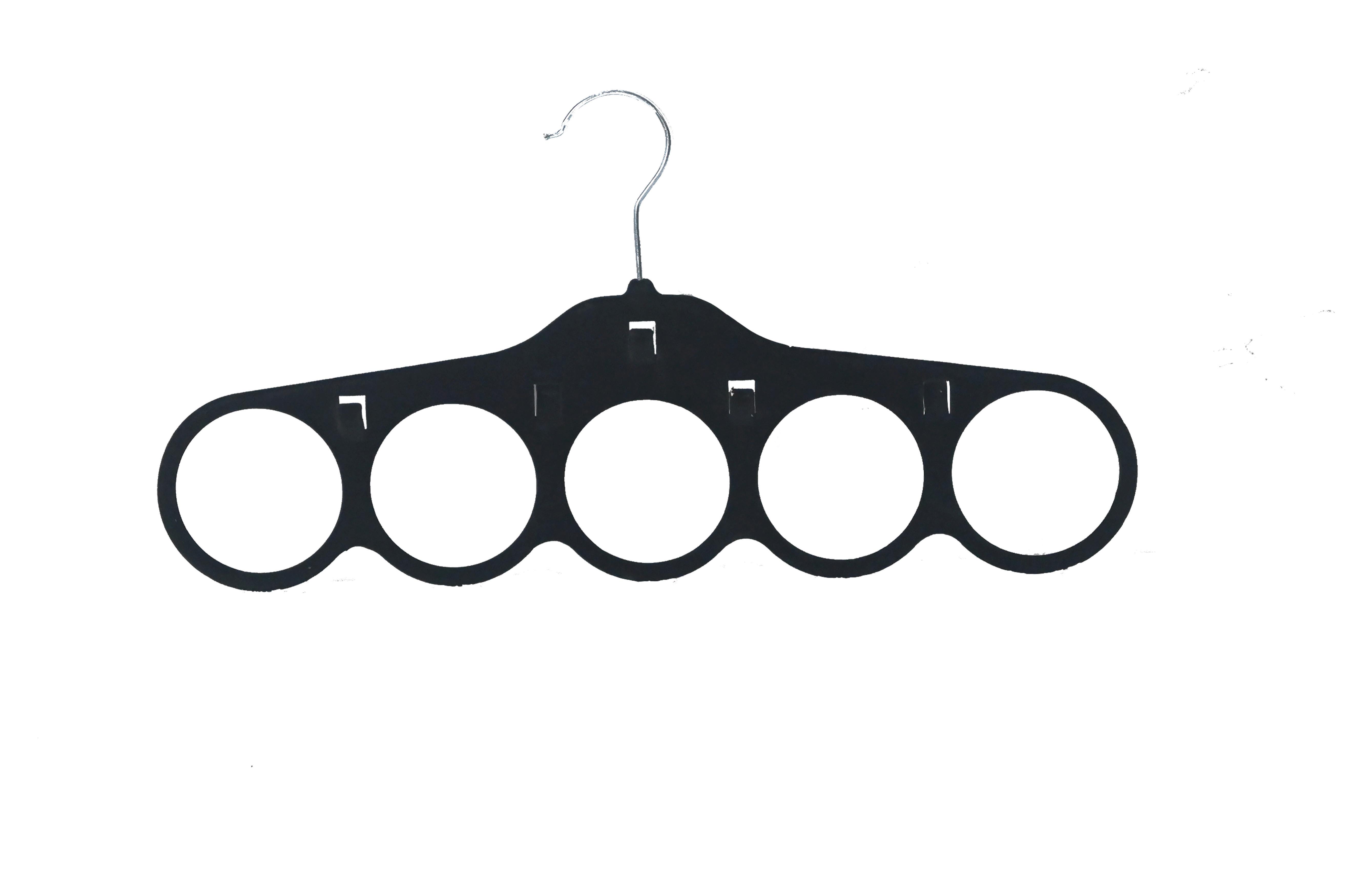 Schalbügel Velvet in Schwarz - Schwarz, MODERN, Kunststoff/Textil (41/21/0,5cm) - Modern Living