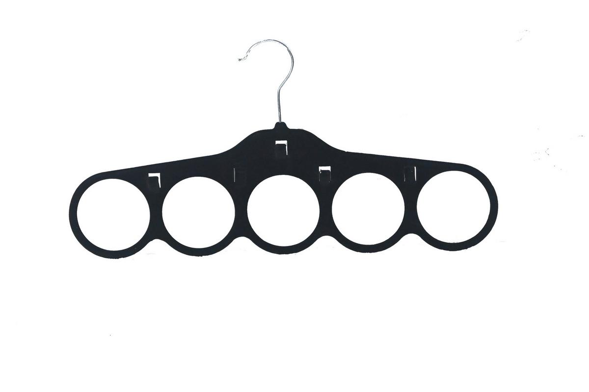 Schalbügel Velvet in Schwarz - Schwarz, MODERN, Kunststoff/Textil (41/21/0,5cm) - Modern Living