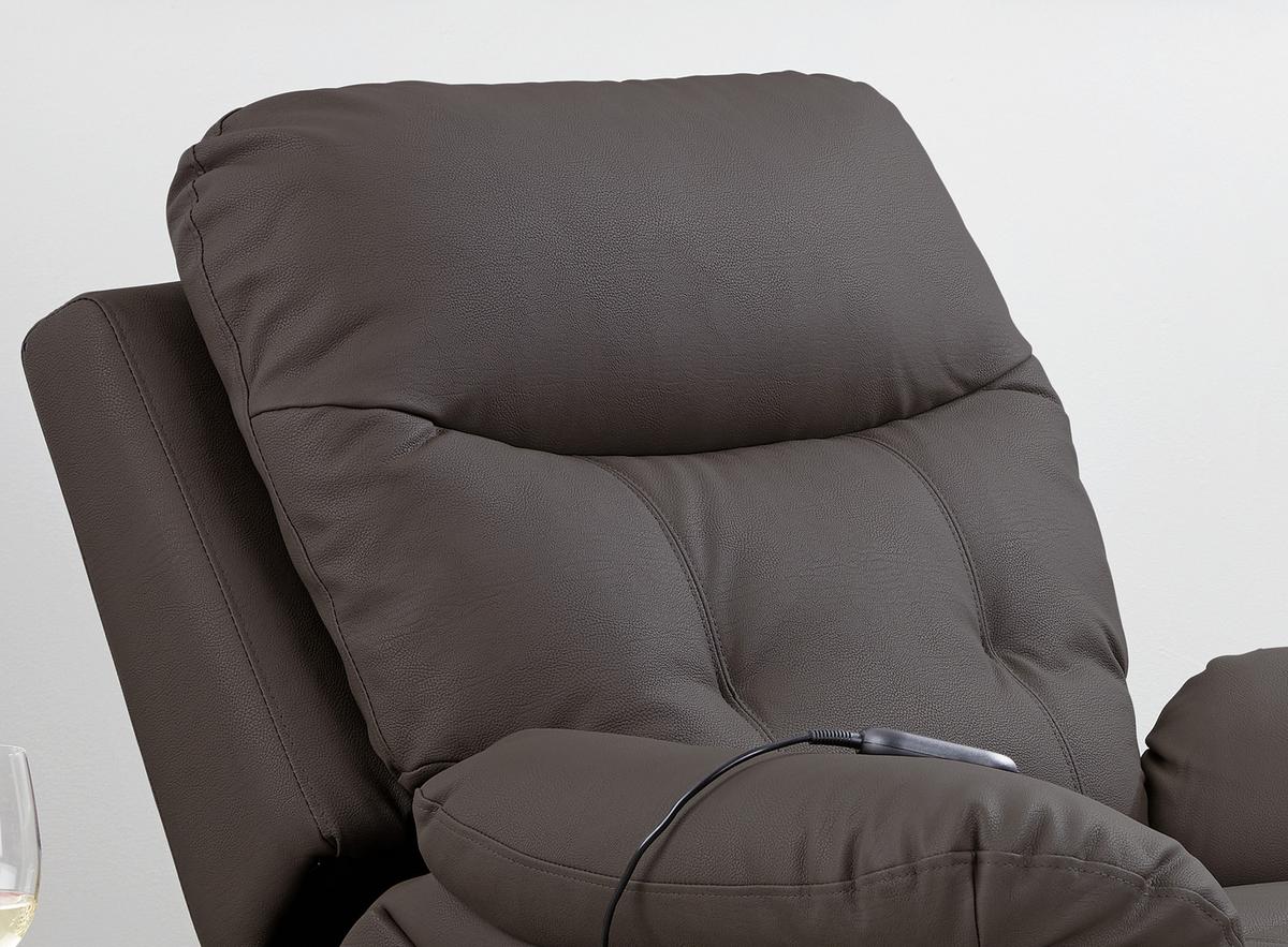 Tv Fotelj Mario, Relax Funkcija, Rjava - črna/rjava, Konvencionalno, kovina/umetna masa (89/107-79/94-165cm) - James Wood