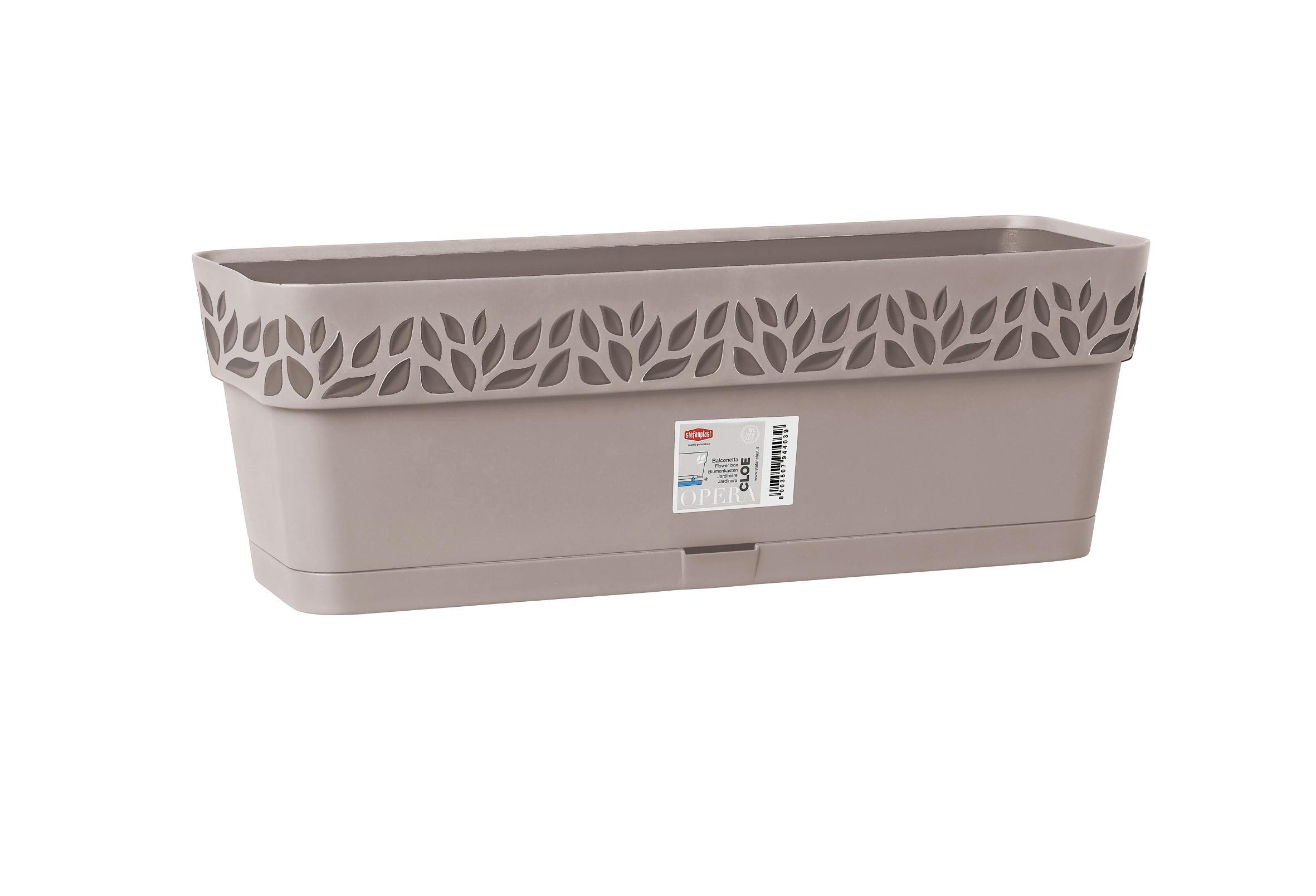 Virágláda Cloe - bézs, Basics, műanyag (17/18/50cm)